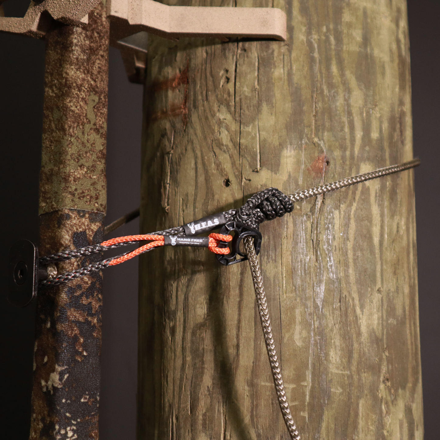 1/8 Full Bury Covert Hang Free® Attachment System In Use On Tree