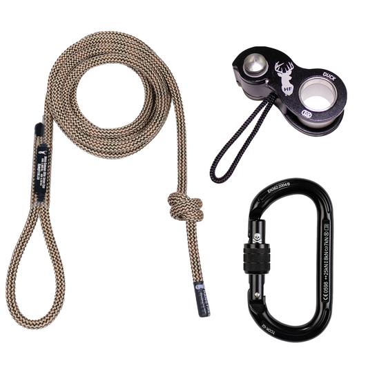9mm 'Ghost' Deluxe Sewn Tree Tether & Lineman's Belt With Kong Duck And Trango Oval K Carabiner