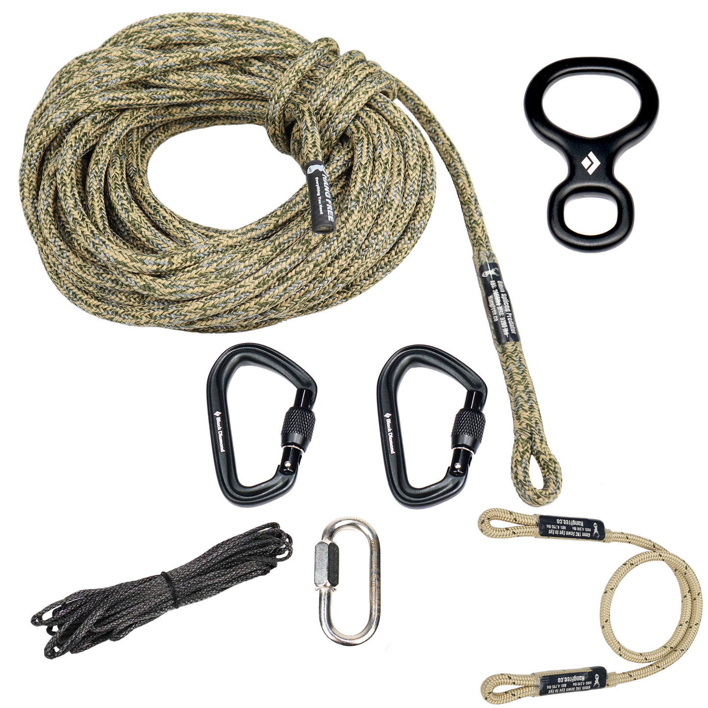 8mm Spliced Predator One Stick Kit in Desert Camo with Oval Quick Link.