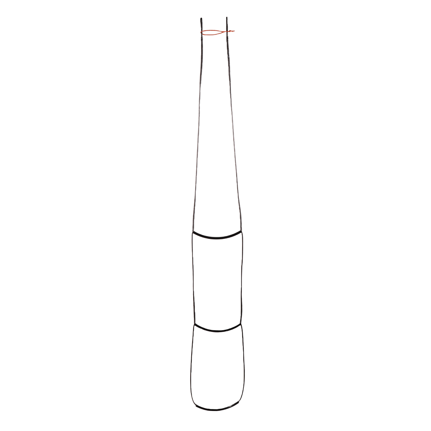 1/8 Triple Step Straight Moveable Climbing Stick Aider With Orange Bungee Loop Attached.