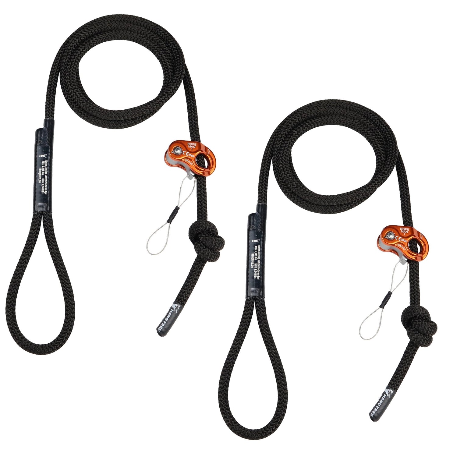 10mm BlackOut Deluxe Sewn Tether & Lineman's Package With Ropeman 1