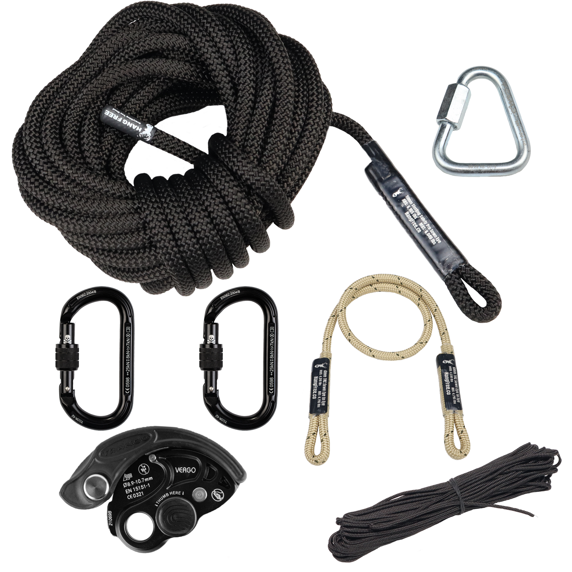 10mm BlackOut Deluxe One Stick/Rappel Kit With Trango Vergo and All Other Kit Pieces