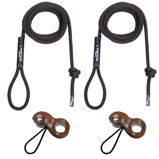 10mm BlackOut Deluxe Sewn Tether & Lineman Package With Two HF Brown Kong Ducks.