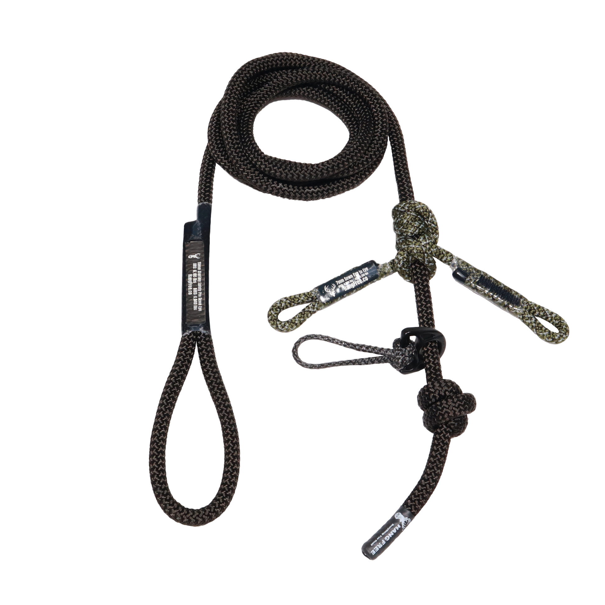 10mm Blackout Sewn Tree Tether & Lineman's Belt