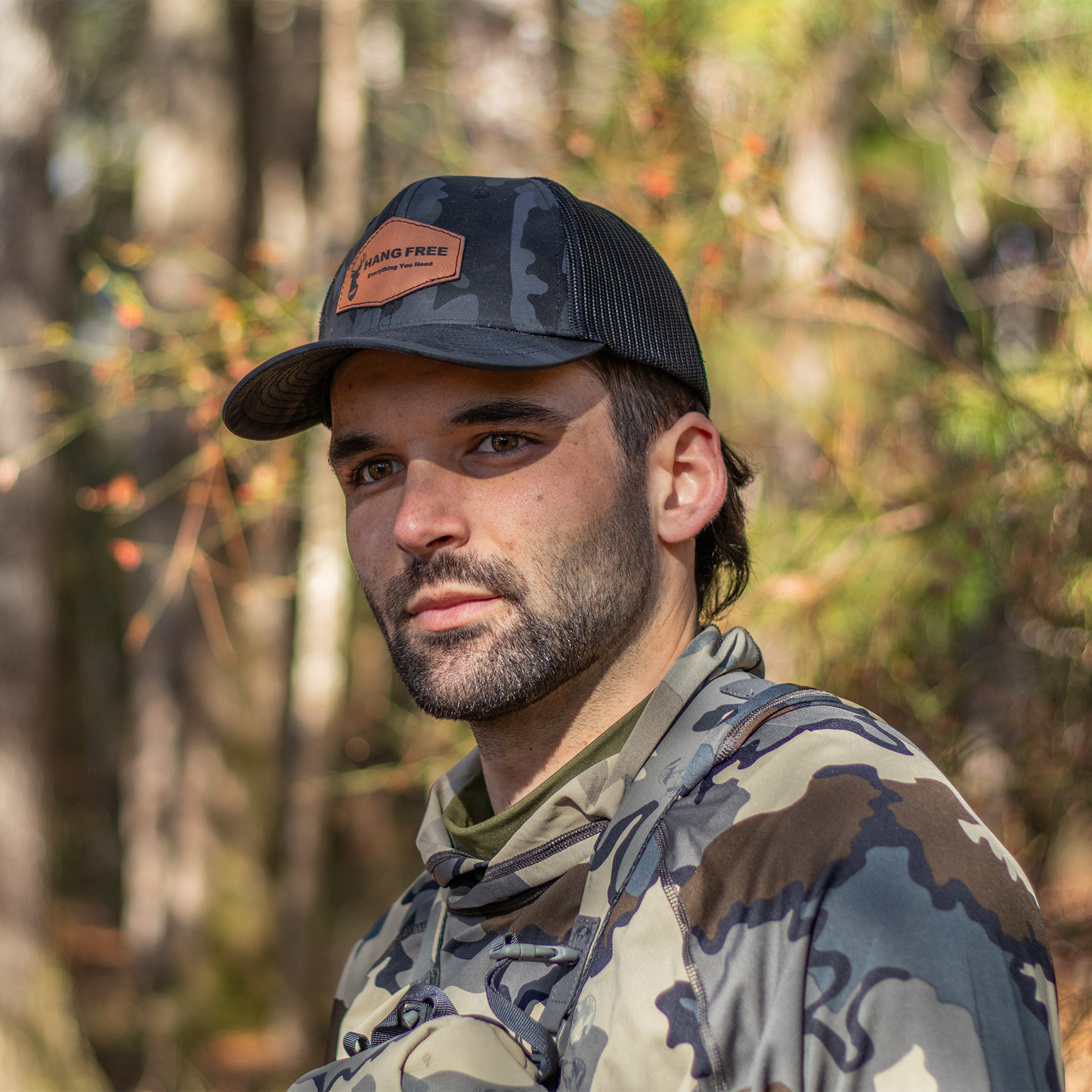 Black Camo Hat 