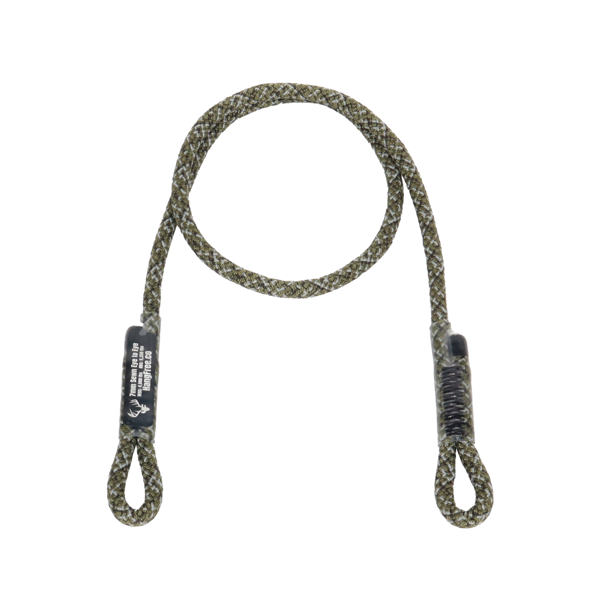 7mm Sewn Eye to Eye Connector Woodland Camo