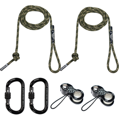 8mm Predator™ Deluxe Sewn Tether & Lineman's Package With Two Kong Ducks And Two Trango Oval K Carabiners