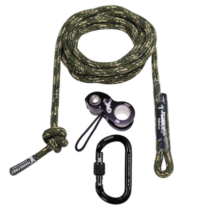 8mm Predator™ Deluxe Sewn Tree Tether & Lineman's Belt Predator Camo Tight Eye With Kong Duck And Trango Oval K Carabiner