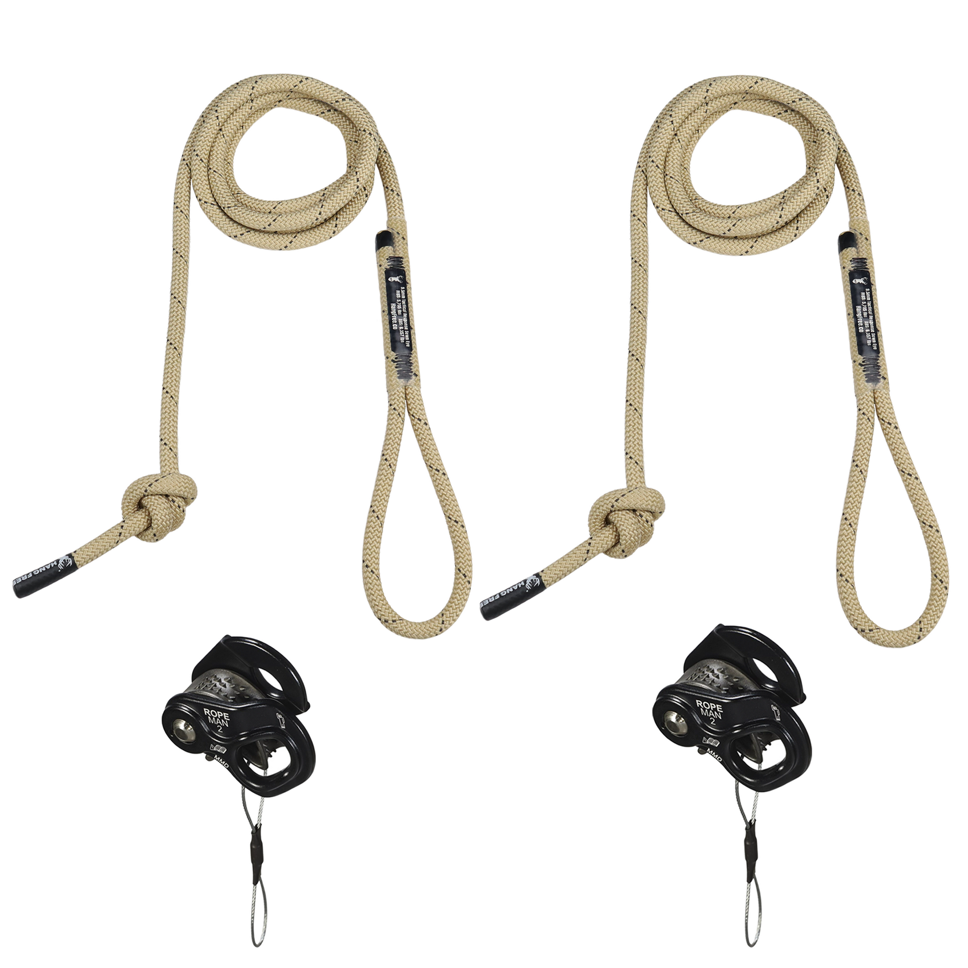 9.5mm Tac Res Deluxe Sewn Tether & Lineman's Package with Ropeman 2