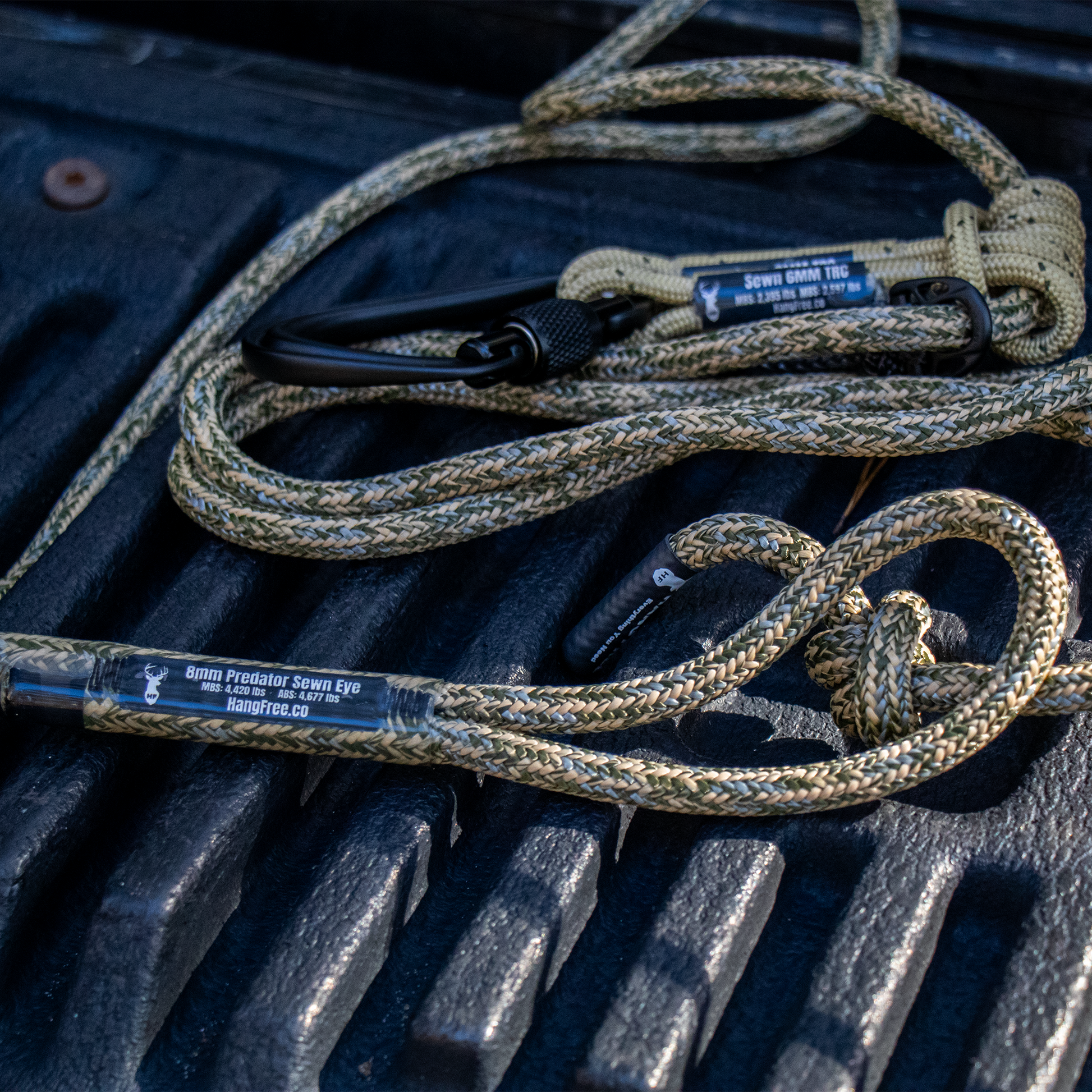 6mm TRC Eye to Eye Connector on the 8mm Predator Rope.