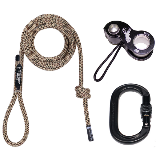 9mm Canyon Elite 'Ghost' Deluxe Sewn Tree Tether & Lineman's Belt with Carabiner