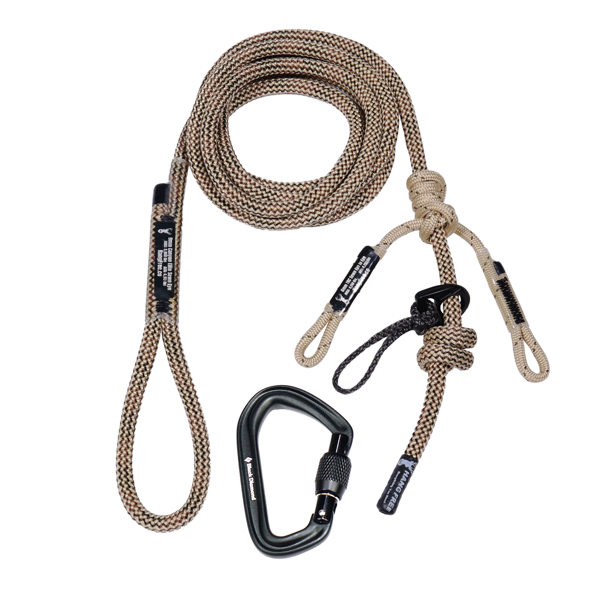 9mm Canyon Elite Ghost Standard Sewn Tree Tether & Lineman's Belt With Carabiner