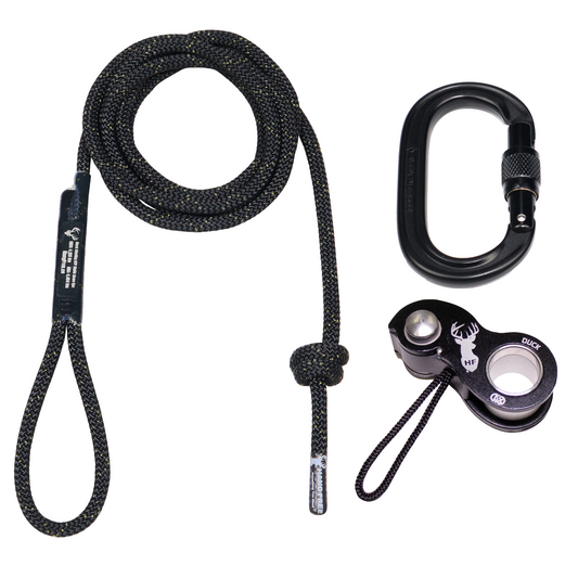 9mm HTP Deluxe Sewn Tree Tether & Lineman's Belt with Kong Duck & Carabiner