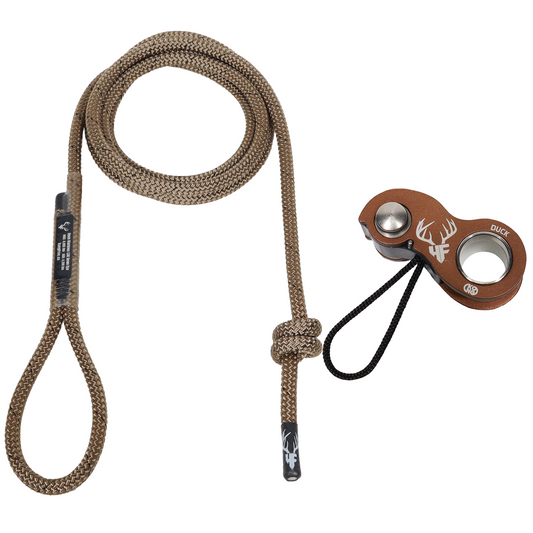 9mm LSK Deluxe Sewn Tree Tether & Lineman's Belt With HF Brown Kong Duck. 