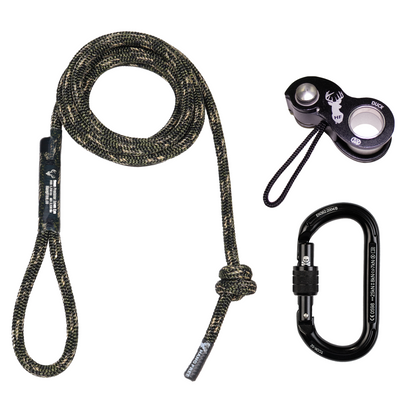 9mm Predator™ Deluxe Sewn Tether & Lineman's Belts With Kong Duck And Trango Oval K Carabiner.