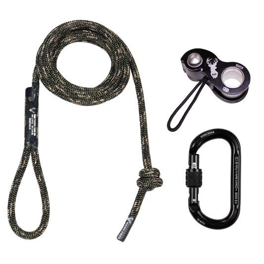 9mm Predator™ Deluxe Sewn Tether & Lineman's Belts With Kong Duck And Trango Oval K Carabiner.