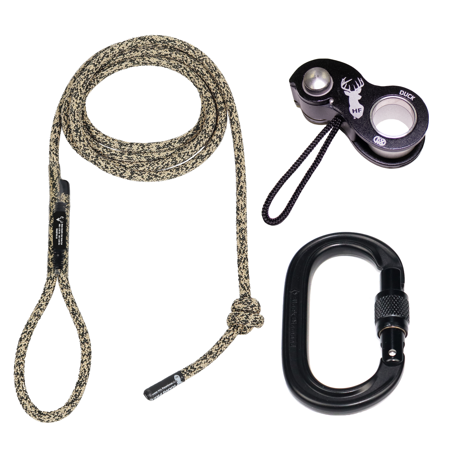 9mm Stealth Line Deluxe Sewn Tether & Lineman's Belts With Carabiner