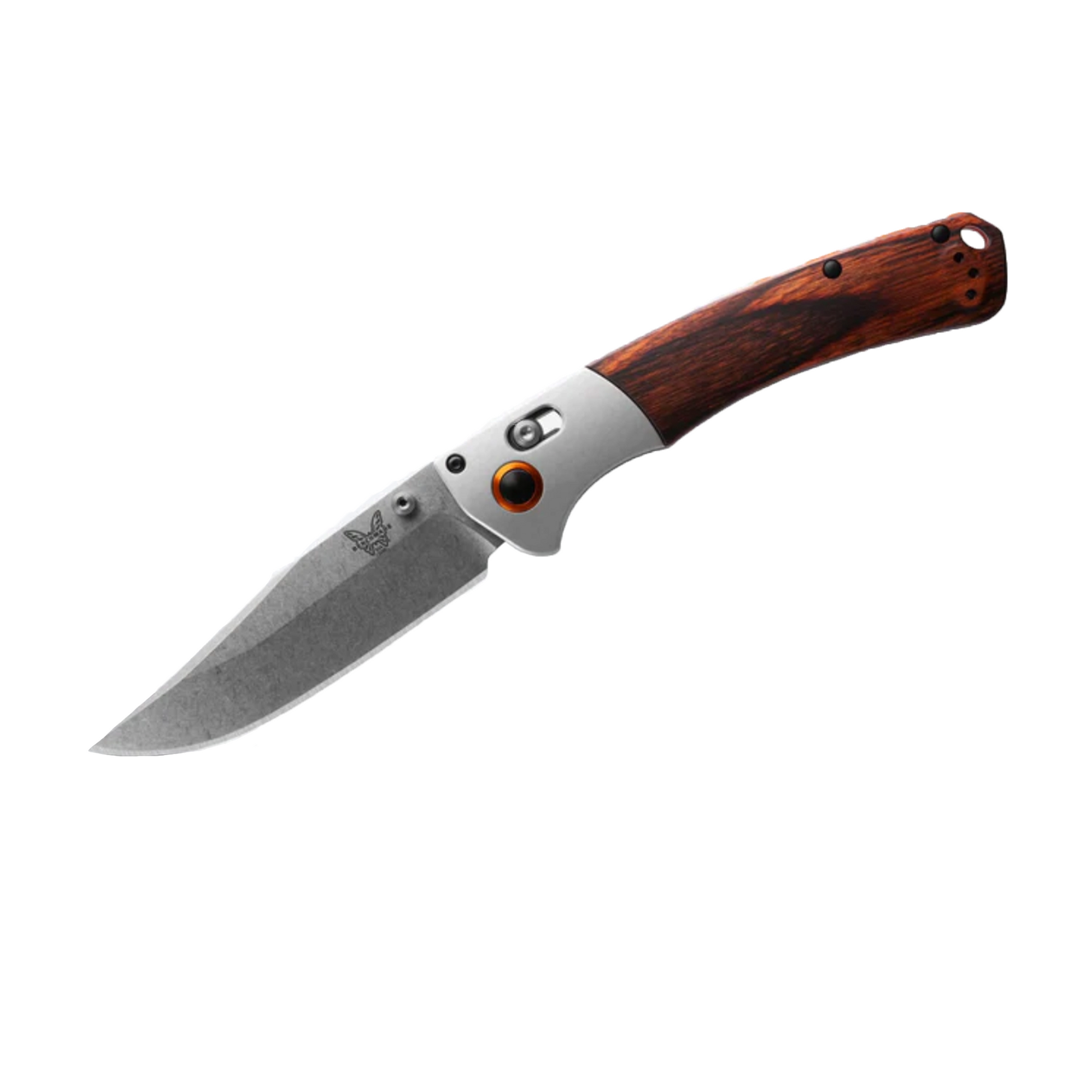 Benchmade Mini Crooked River Folding Knife On White Background
