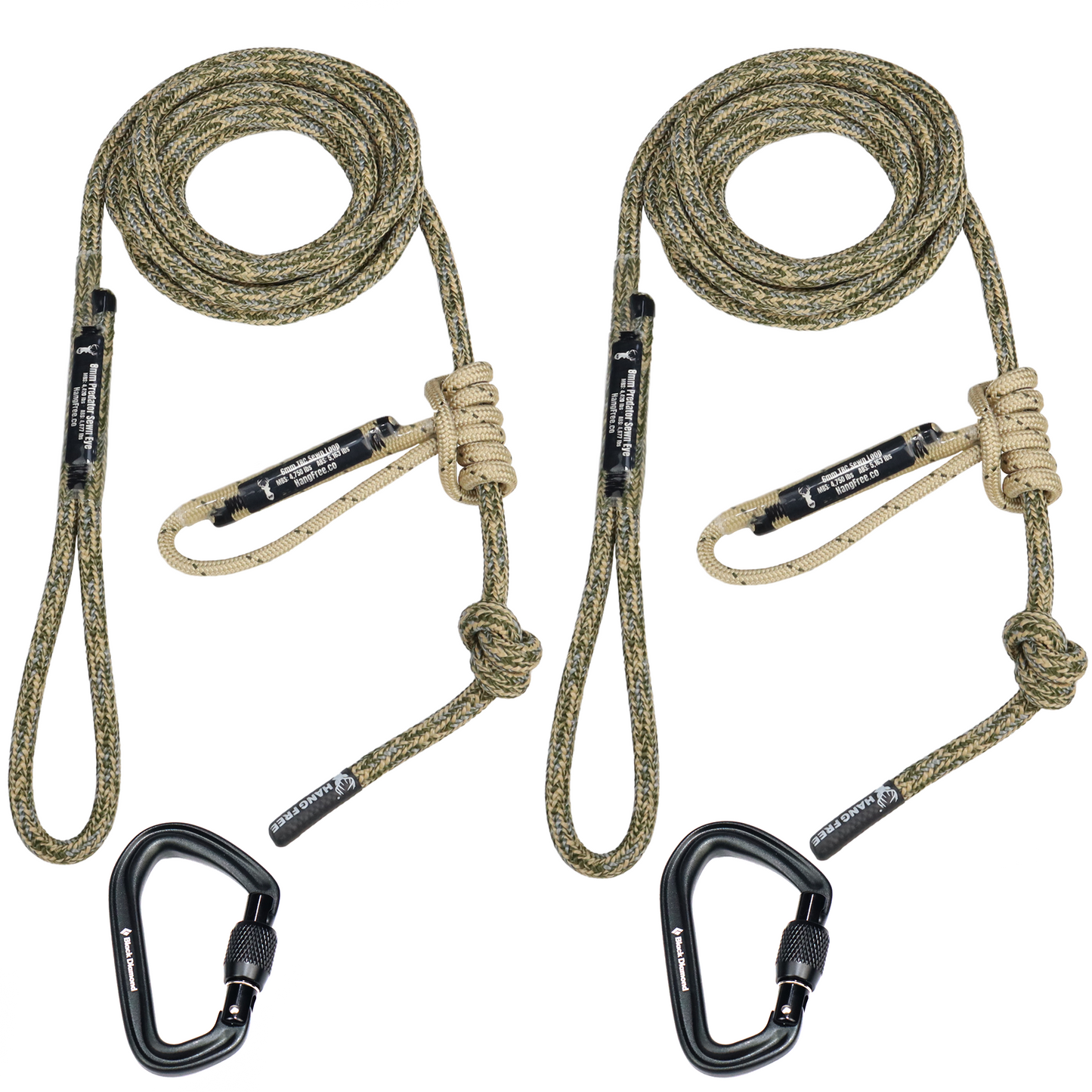 Standard Predator Tether and Lineman's Package in Desert Camo with Carabiner