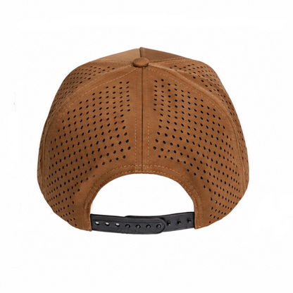 HF Brown Snapback Hat Back