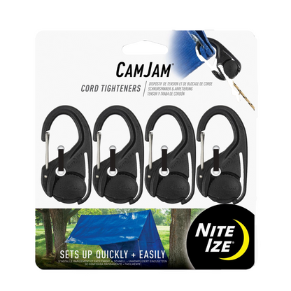 CamJam Cord Tightener 4 pack with packaging