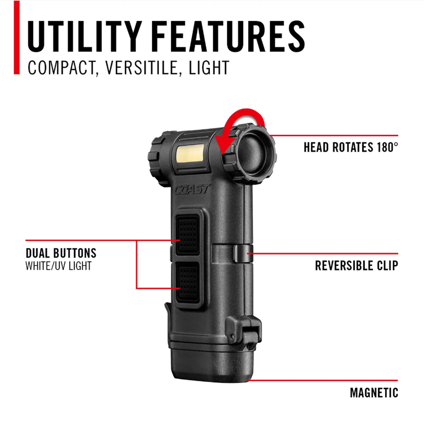 Coast HX4 120 Lumen Flashlight Features