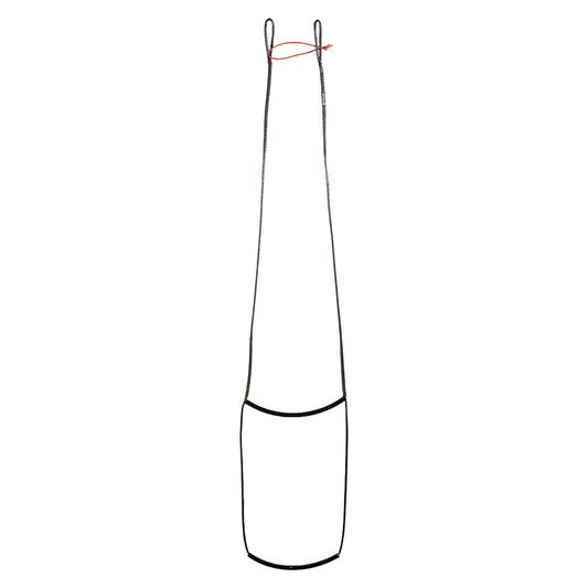 1/8 Double Step Straight Moveable Climbing Stick Aider with Orange Bungee Around Top Loops.