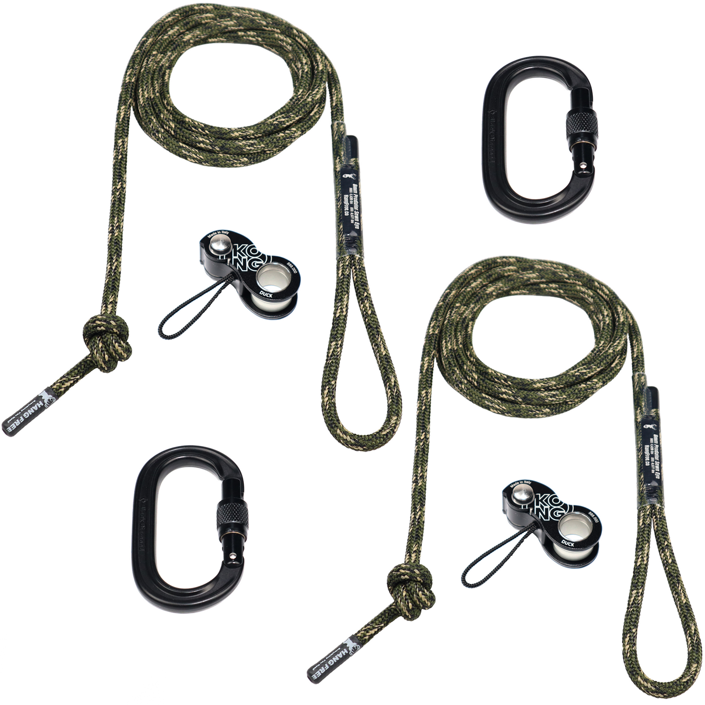 Deluxe Predator Tether and Lineman's Package with Kong Ducks and Carabiners in Predator Camo