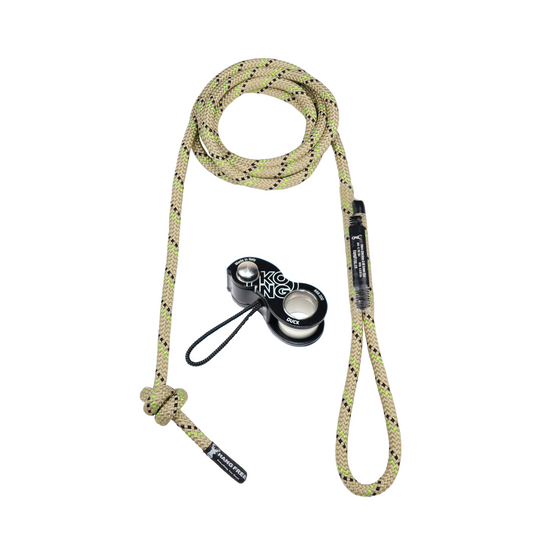 9mm Green C-IV Deluxe Sewn Tether & Linemans Belt with Kong