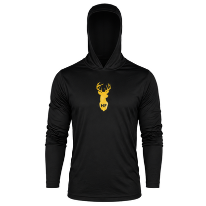 Hang Free™ Performance Long Sleeve T-Shirt Front With Hood Up