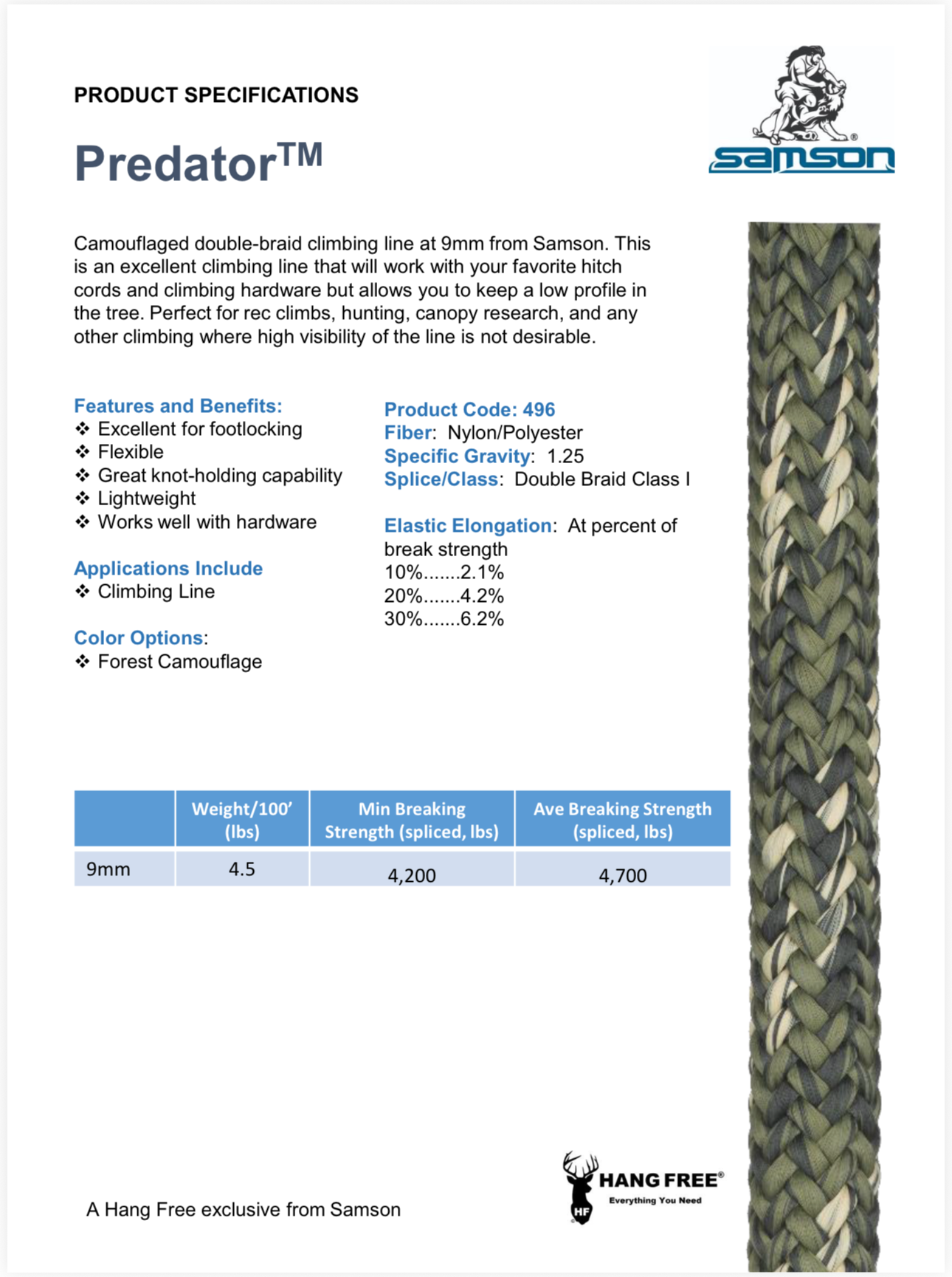 9mm Predator™ Rope-By The Foot