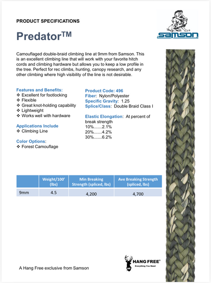 9mm Predator™ Rope-By The Foot