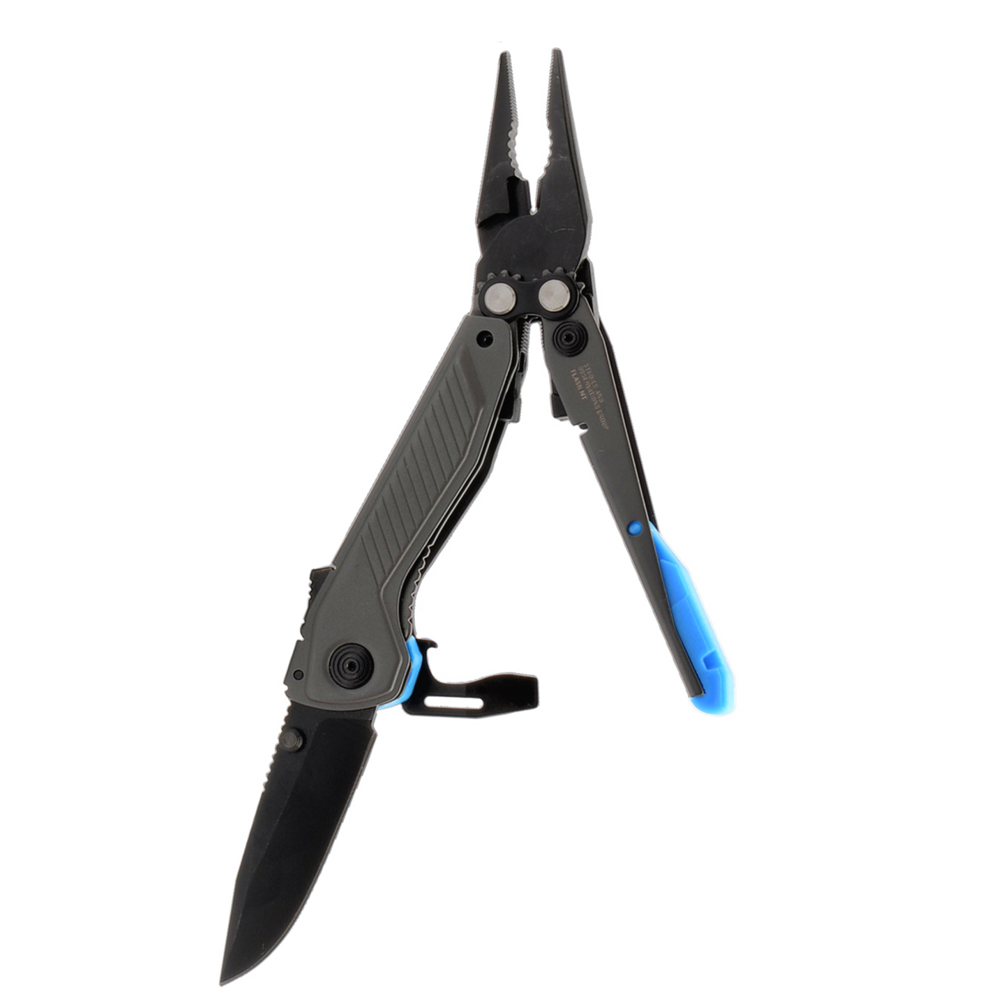 SOG Flash MT - Urban Gray + Cyan Multitool All Tools Open