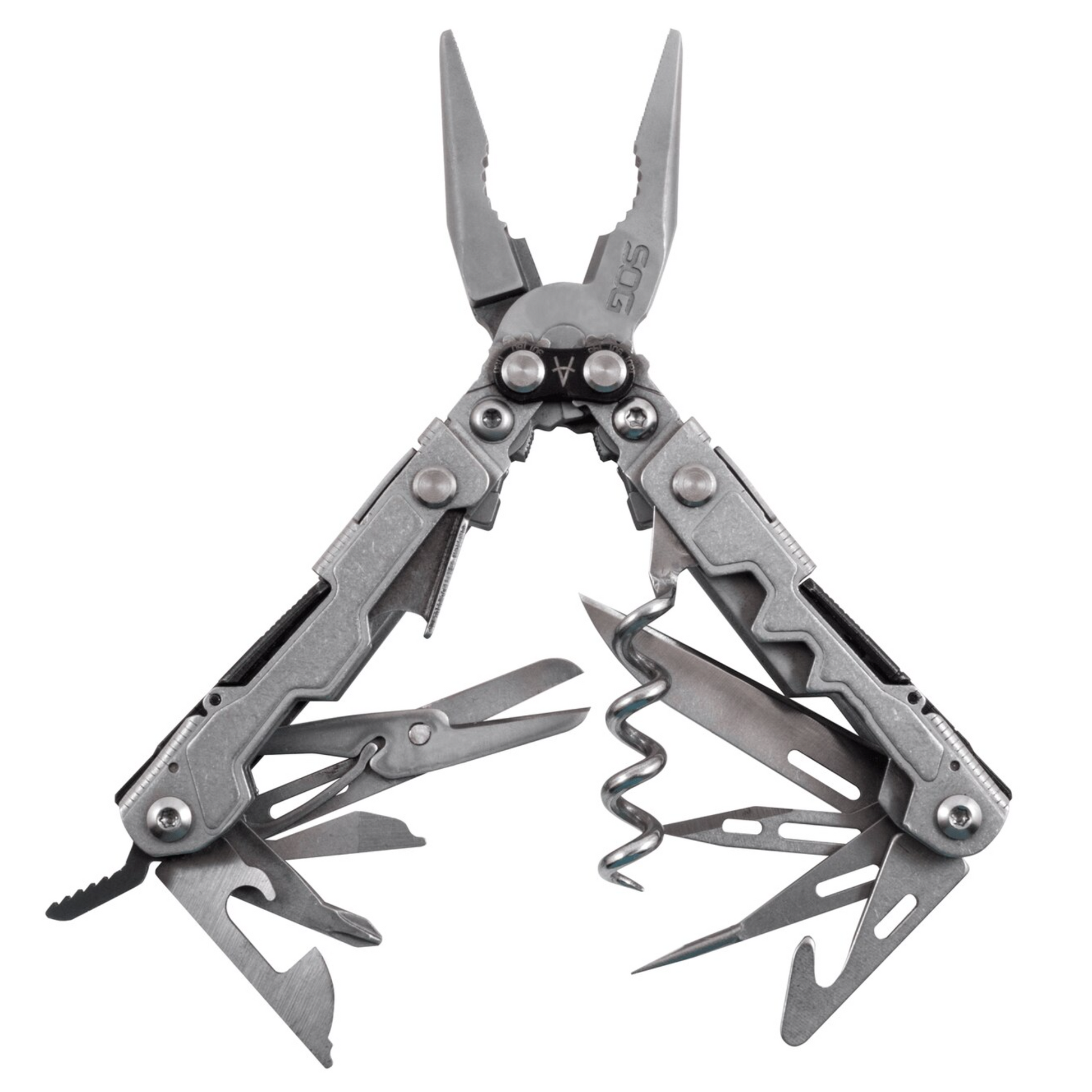 SOG POWERLITRE Mini Multitool All attachments open