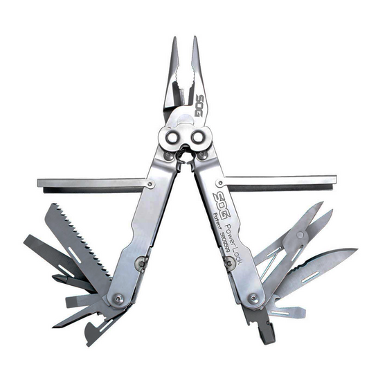SOG PowerLock Satin Multitool All tools open