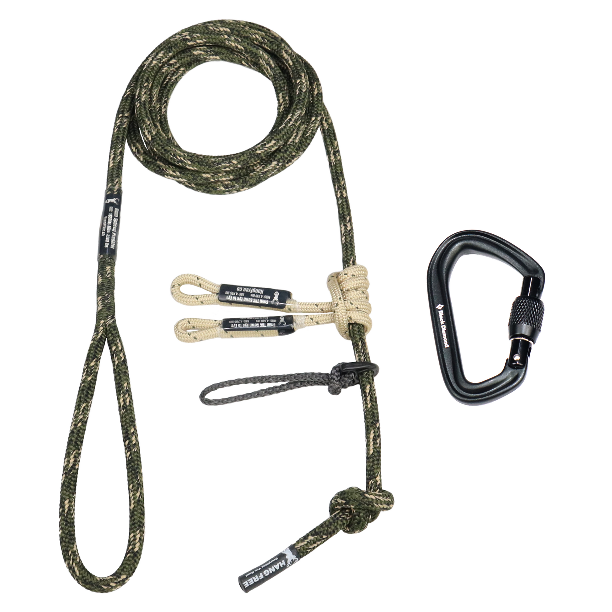 Spliced Predator Linemen's Belt in Predator Camo with Carabiner