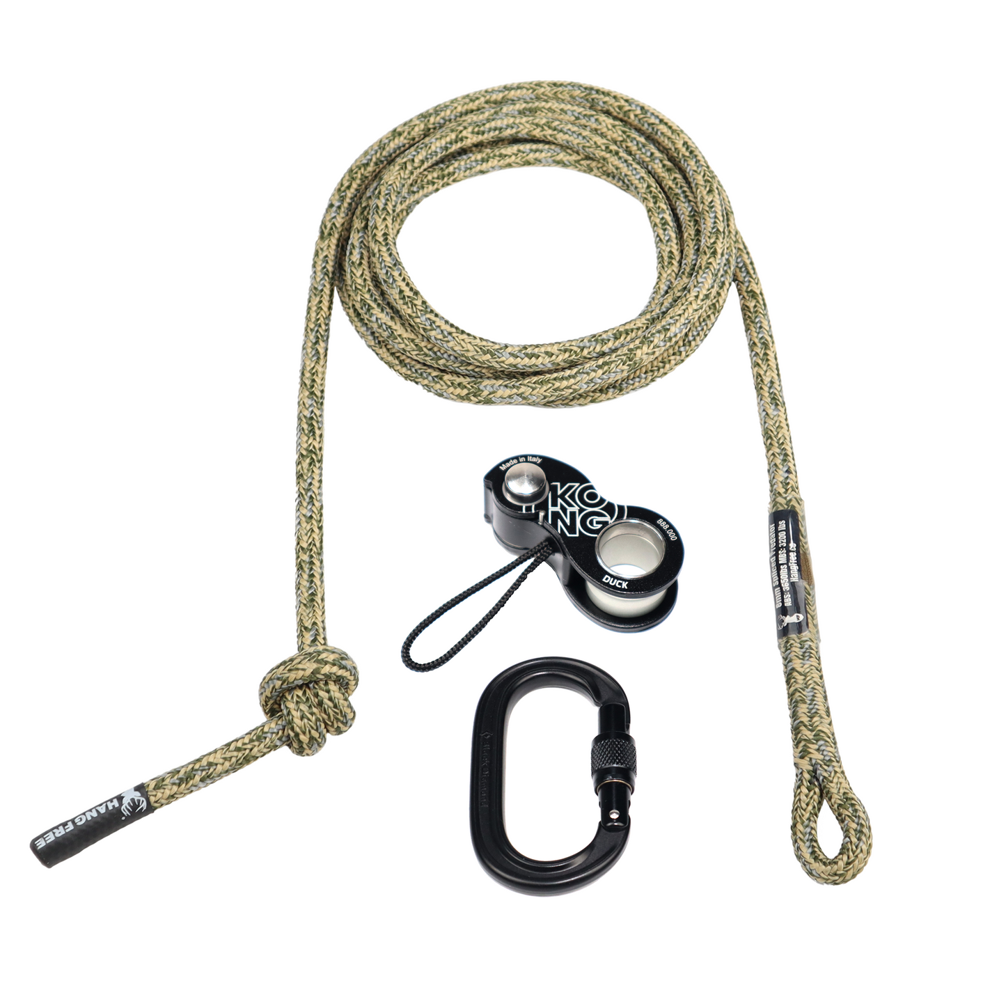 Spliced Deluxe Lineman's Belt in Desert Camo with Carabiner