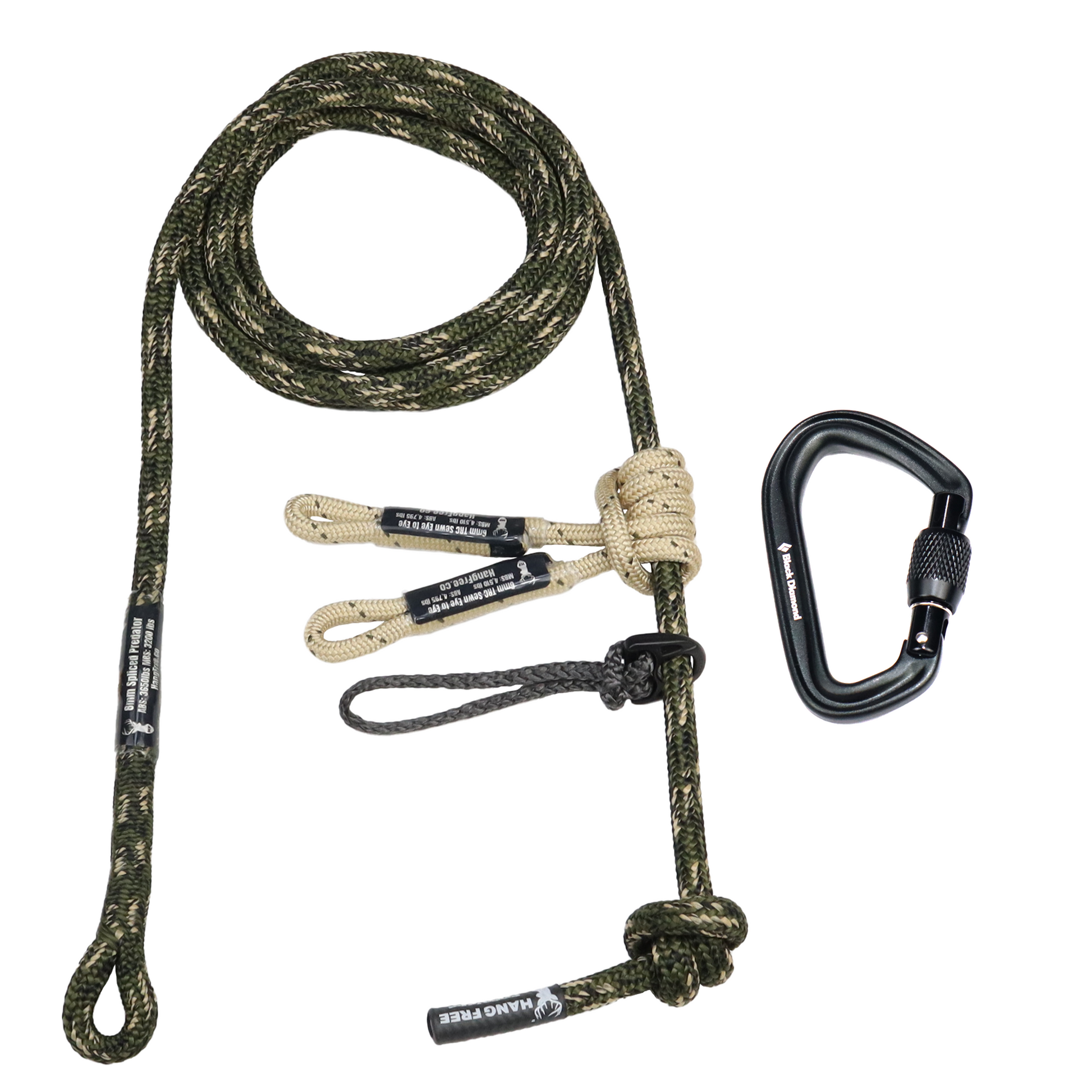 Spliced Predator Linemen's Belt in Predator Camo with Carabiner