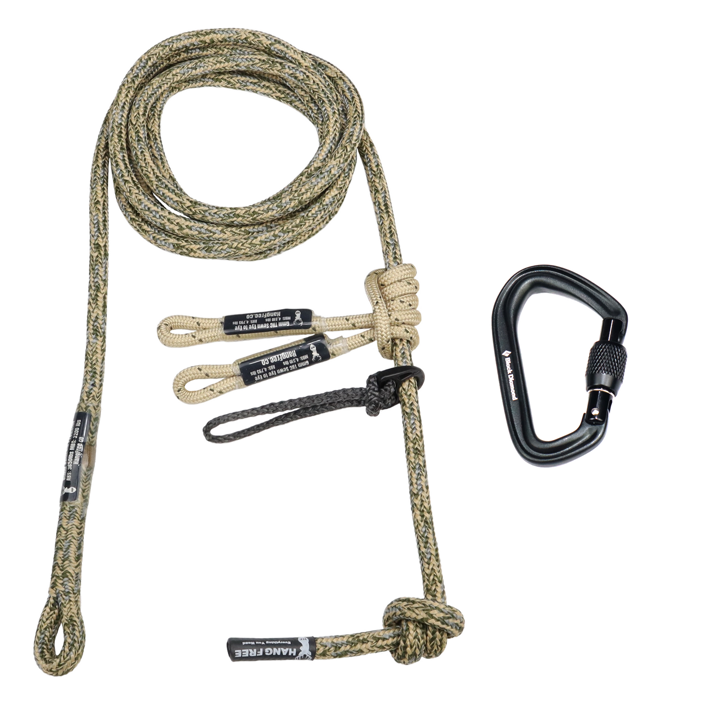 Spliced Predator Linemen's Belt in Desert Camo with Carabiner