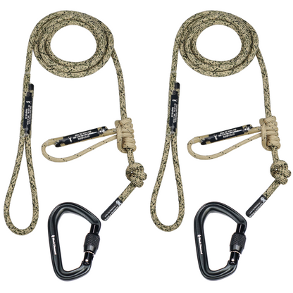 8mm OpLux Standard Tether & Lineman's Package with Carabiners