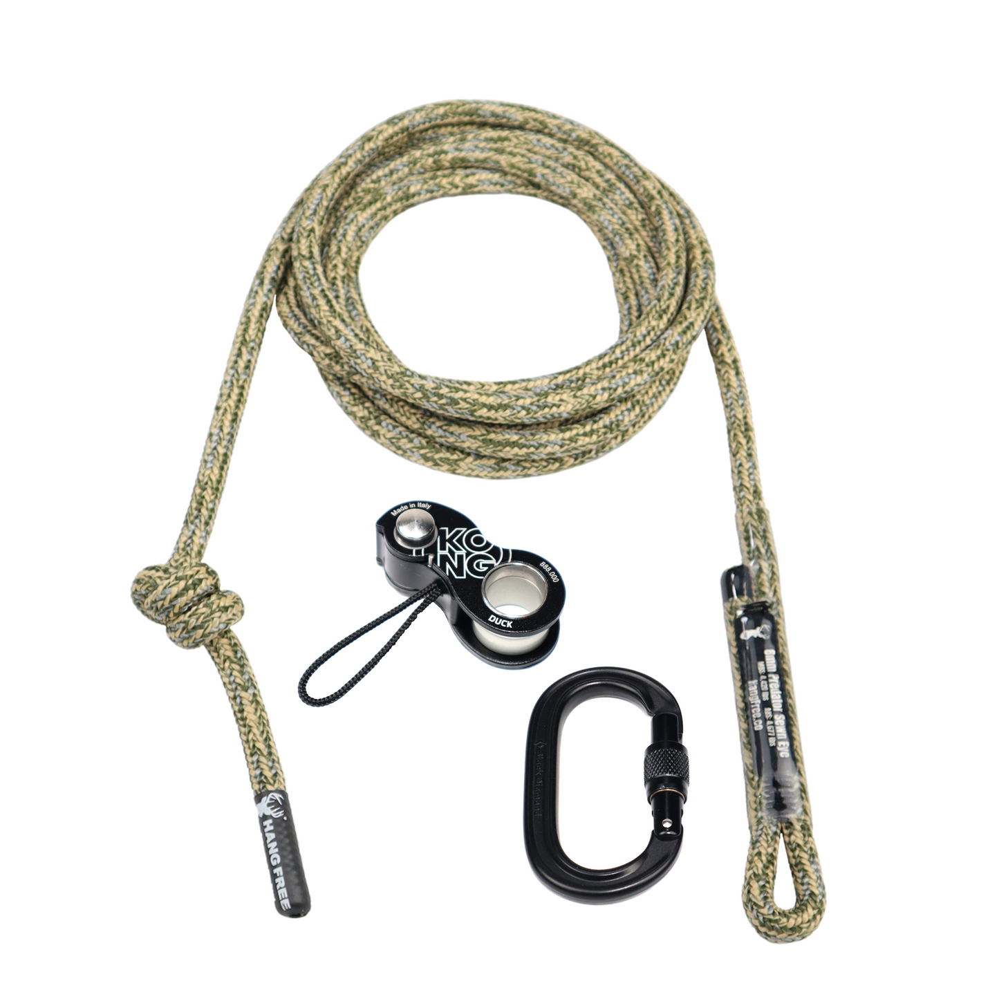 Sewn Deluxe Lineman's Belt in Desert Camo with Carabiner