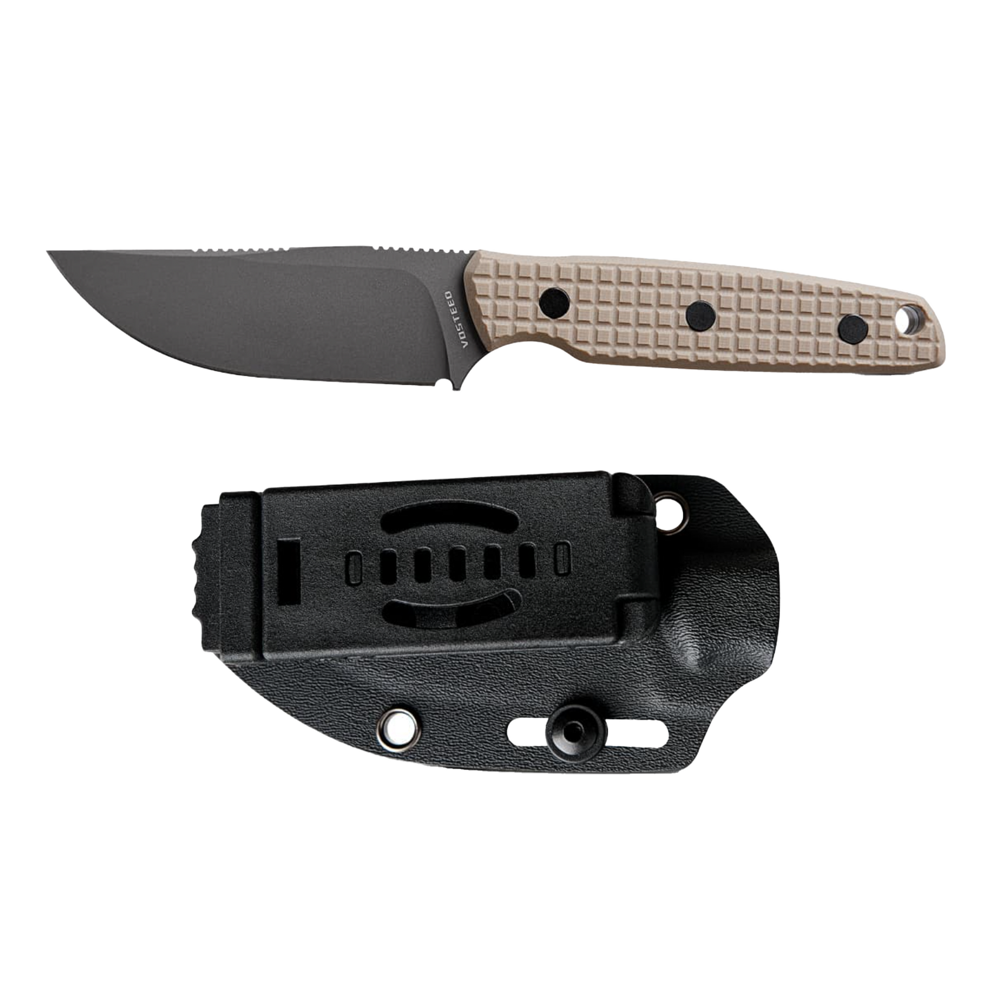 Vosteed Mink Sand Handle Fixed Blade Knife With Sheath