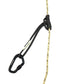6.8mm HollowBlock2 Black 19" On Tether and with Carabiner
