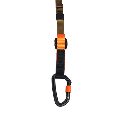 Sewn Tubular Webbing Tree Tether With Session Screwgate Carabiner Close Up